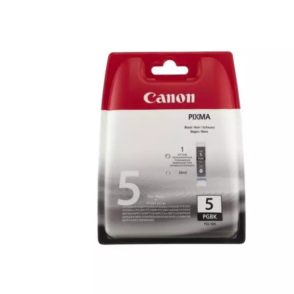 Atramentová náplň Canon PGI-5Bk pre iP 4200/4300/5200/5300/MP500/530/800 black (490 str.)