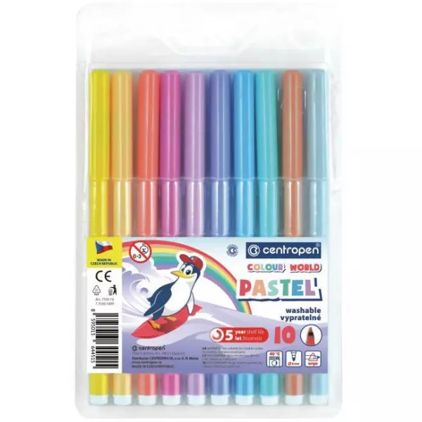 Sada popisovačov Centropen Pastel 7550/10S
