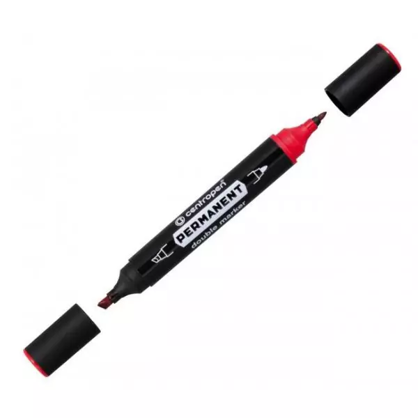 Permanentný popisovač Centropen 1666 double červený