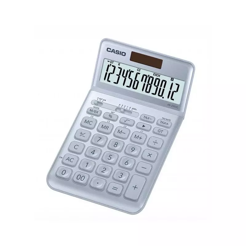 Kalkulačka Casio JW-200SC BU strieborná Kalkulačka Casio JW-200SC BU strieborná