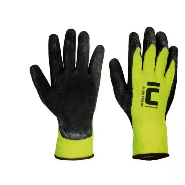 Rukavice latexové PALAWAN WINTER - žlté, veľ. 9/L