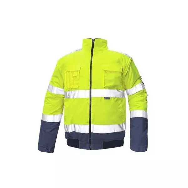 Bunda bezpečnostná CLOVELLY PILOT HV žltá/navy M
