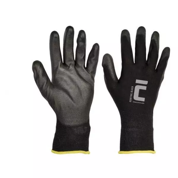Rukavice nylónové BUNTING BLACK, veľ. 9/L