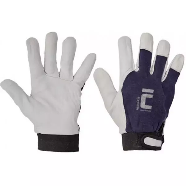 Rukavice pracovné, kombinované Pelican Blue, veľ. 9/L
