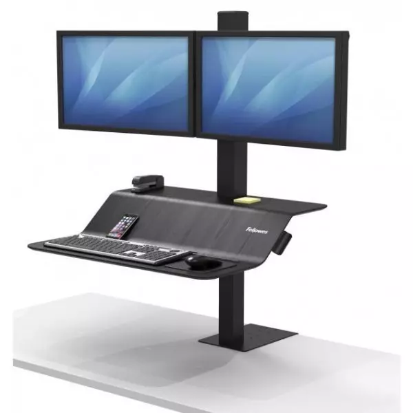 Polohovateľný stojan Sit-Stand Lotus VE pre 2 monitory