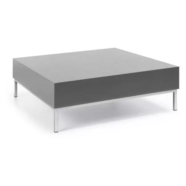 Konferenčný stolík S 1 H, 120x85x30 cm, farba sivá, nohy chróm