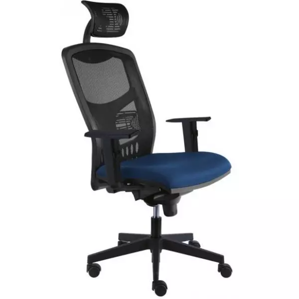 Kancelárska stolička York Net, E-SY+ PDH+ podrúčky modrá
