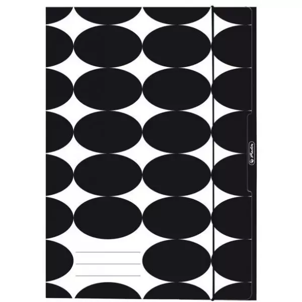 Kartónový obal s gumičkou A4 Herlitz Just Black