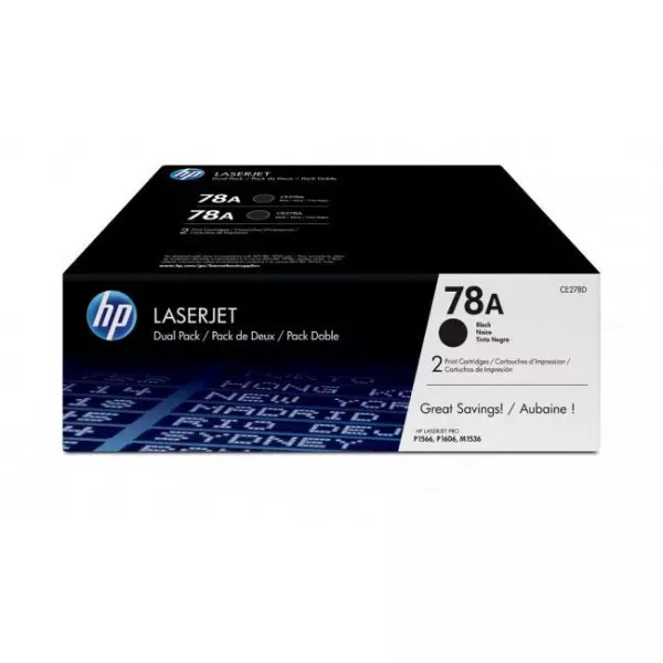 Toner HP CE278AD HP 78A dual pack pre LaserJet Pro P1566/P1606dn black (2x2.100 str.)