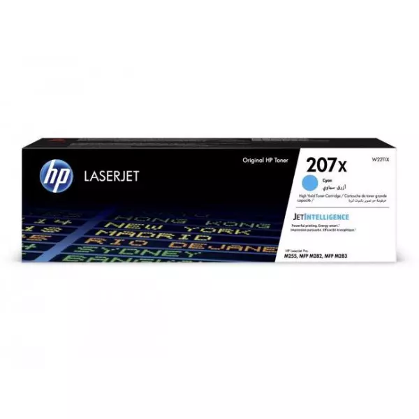 Toner HP W2211X HP 207X pre Color LaserJet Pro M255/MFP M282/ M283 cyan XL (2.450 str.)