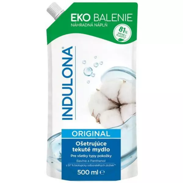 Tekuté mydlo INDULONA náhradná náplň 500ml Original