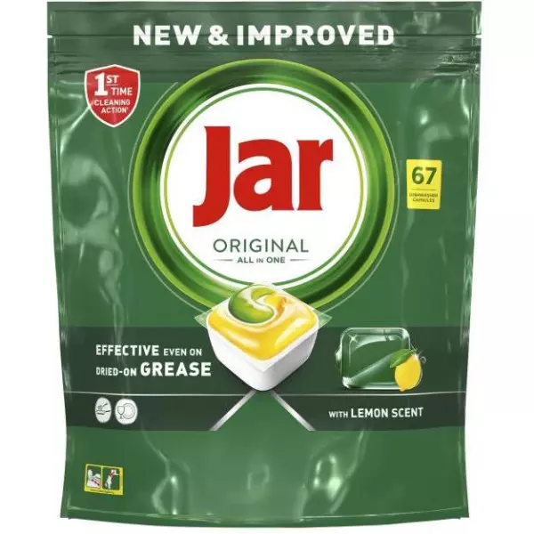 JAR tablety do umývačky riadu Original (67 ks) Yellow
