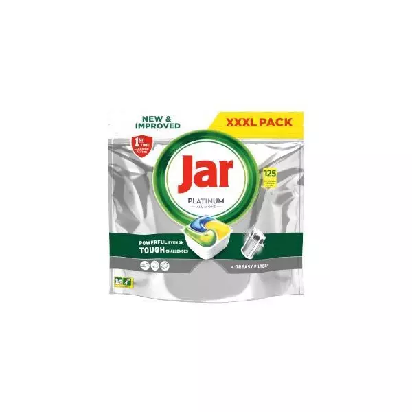 JAR tablety do umývačky riadu Platinum All in One Lemon 125 ks