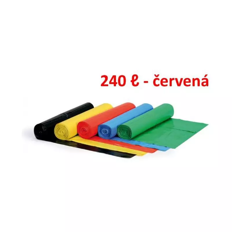 Vrece 240 ℓ 80 mic. 100 x 125 cm, HDPE červené (1ks) Vrece 240 ℓ 80 mic. 100 x 125 cm, HDPE červené (1ks)