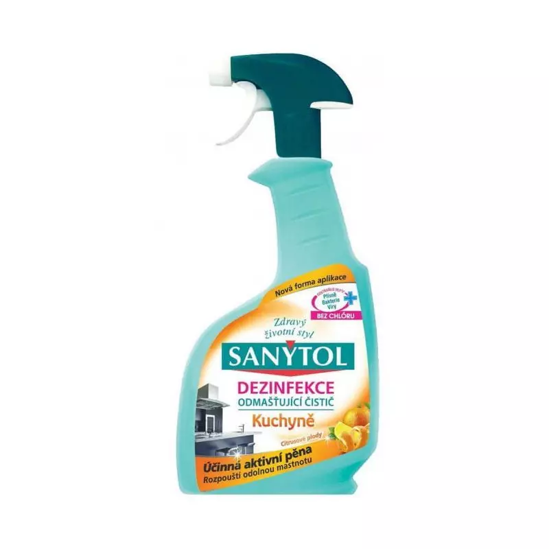 Sanytol KUCHYŇA odmasťovač s rozprašovačom 500 ml Sanytol KUCHYŇA odmasťovač s rozprašovačom 500 ml