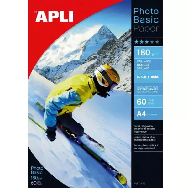 Fotopapier APLI A4 Photobasic lesklý180g 60 hárkov