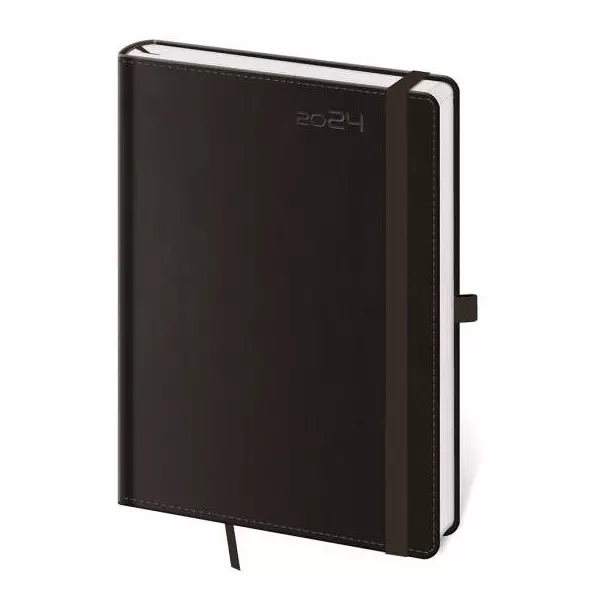 Diár DOUBLE BLACK denný A5 14,3x20,5cm 2024