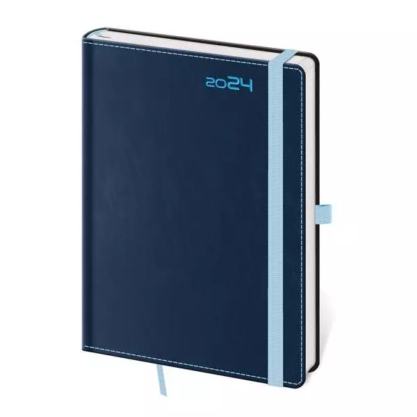 Diár DOUBLE BLUE týždenný A5 14,3x20,5cm 2024