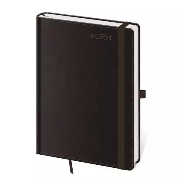 Diár DOUBLE BLACK týždenný A5 14,3x20,5cm 2024