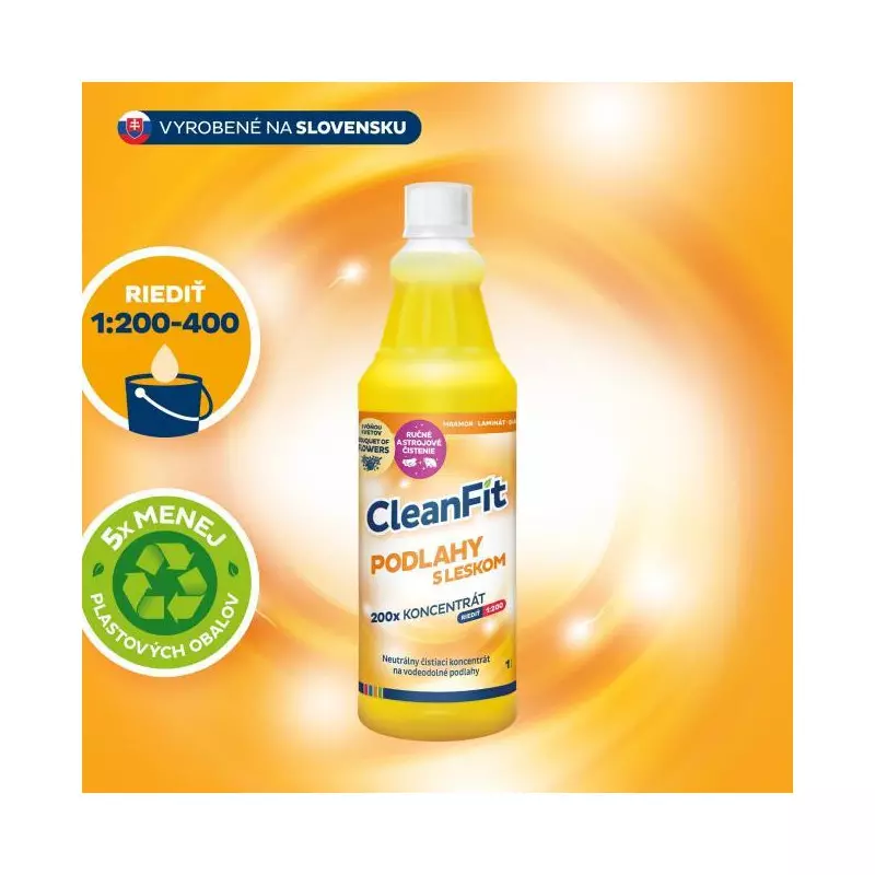 Cleanfit ultrakoncentrát - Podlahy s leskom 1 l Cleanfit ultrakoncentrát - Podlahy s leskom 1 l