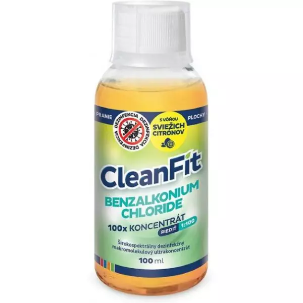 Cleanfit ultrakoncentrát - Benzalkonium Chloride dezinfekčný 100 ml