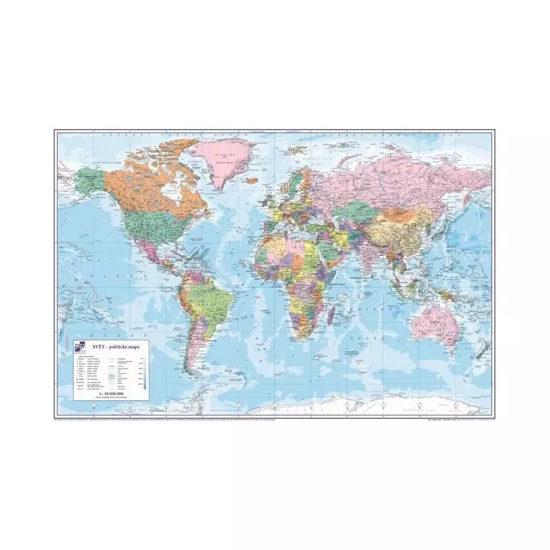 Podložka na stôl KARTON PP s mapou sveta 40x60cm Podložka na stôl KARTON PP s mapou sveta 40x60cm