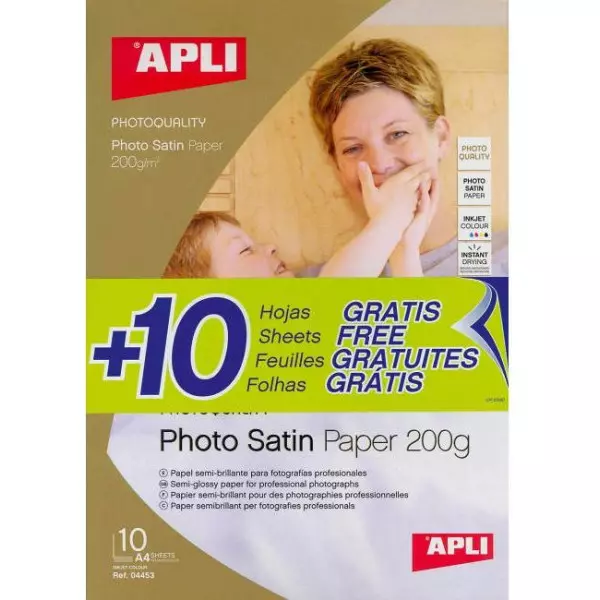 Fotopapier APLI A4 Satin 200g 20 hárkov