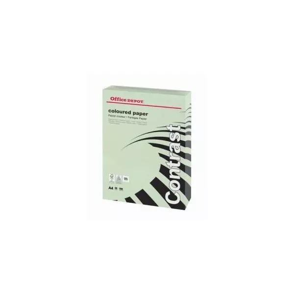 Farebný papier Office Depot A4, pastelová zelená, 80 g/m2