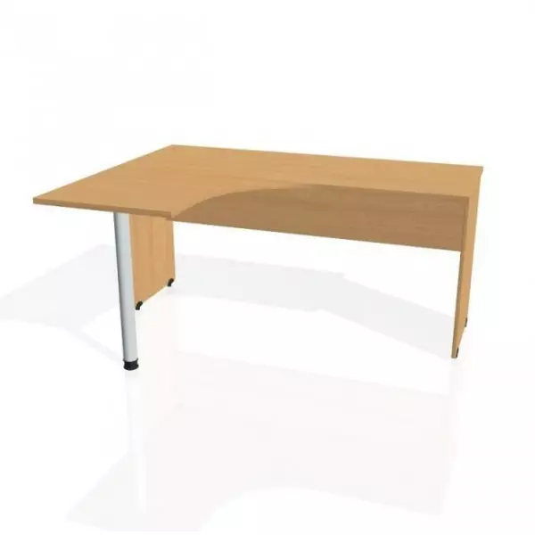 Pracovný stôl Gate, ergo, pravý, 160x75,5x120 cm, buk/buk