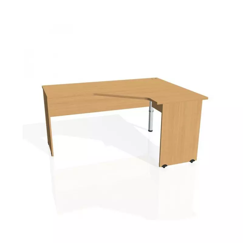 Pracovný stôl Gate, ergo, ľavý, 160x75,5x120 cm, buk/buk Pracovný stôl Gate, ergo, ľavý, 160x75,5x120 cm, buk/buk