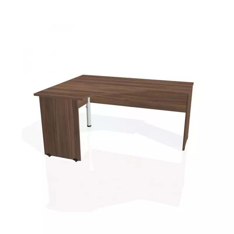 Pracovný stôl Gate, ergo, pravý, 160x75,5x120 cm, orech/orech Pracovný stôl Gate, ergo, pravý, 160x75,5x120 cm, orech/orech