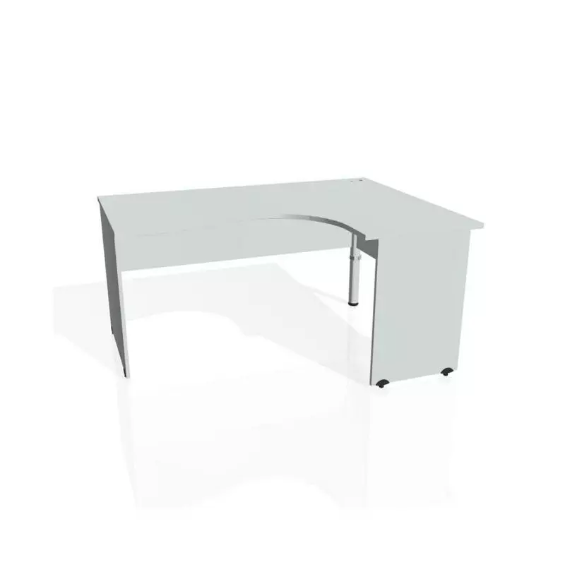 Pracovný stôl Gate, ergo, ľavý, 160x75,5x120 cm, sivá/sivá Pracovný stôl Gate, ergo, ľavý, 160x75,5x120 cm, sivá/sivá