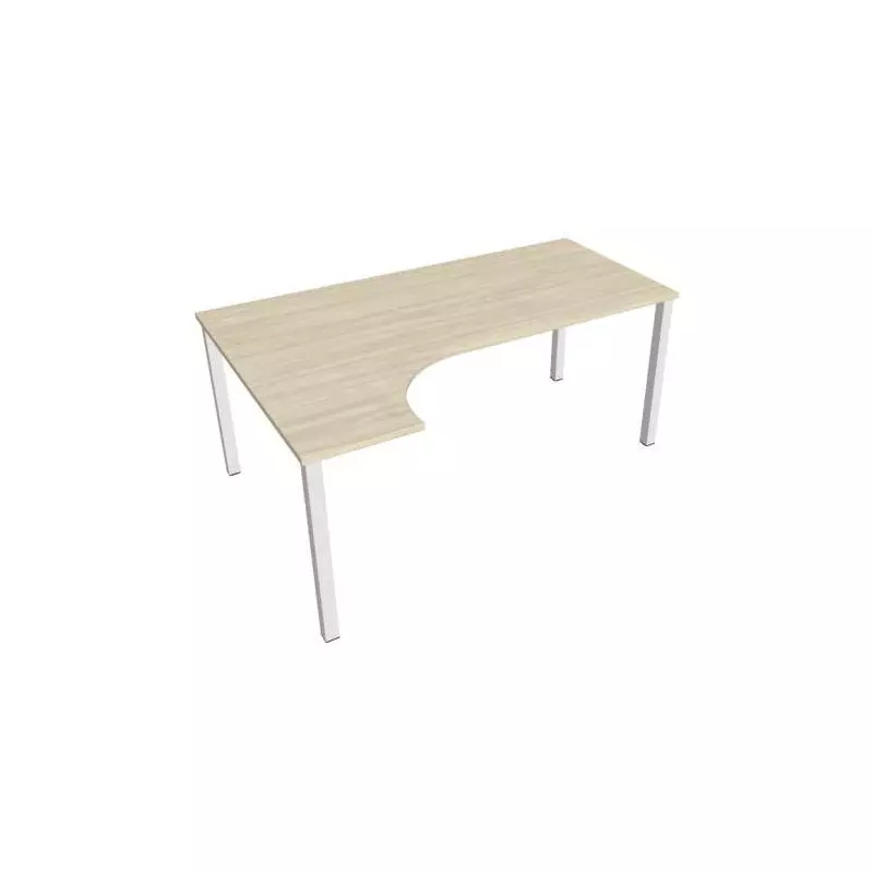 Pracovný stôl Uni, ergo, pravý, 180x75,5x120 cm, agát/biela Pracovný stôl Uni, ergo, pravý, 180x75,5x120 cm, agát/biela