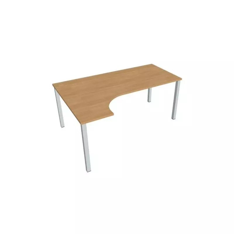 Pracovný stôl Uni, ergo, pravý, 180x75,5x120 cm, dub/sivá Pracovný stôl Uni, ergo, pravý, 180x75,5x120 cm, dub/sivá