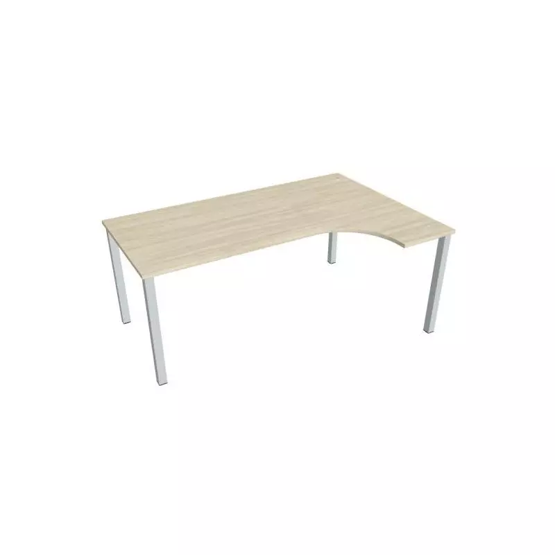 Pracovný stôl Uni, ergo, ľavý, 180x75,5x120 cm, agát/sivá Pracovný stôl Uni, ergo, ľavý, 180x75,5x120 cm, agát/sivá