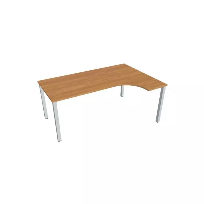 Pracovný stôl Uni, ergo, ľavý, 180x75,5x120 cm, jelša/sivá Pracovný stôl Uni, ergo, ľavý, 180x75,5x120 cm, jelša/sivá