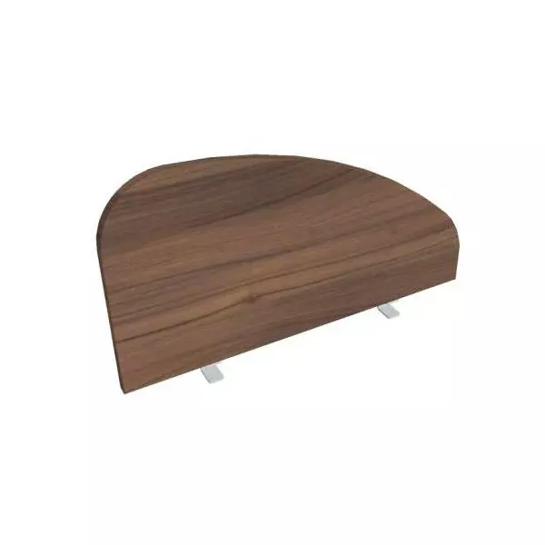 Paraván Hobis na hranu stola, oblý, 80 cm, orech