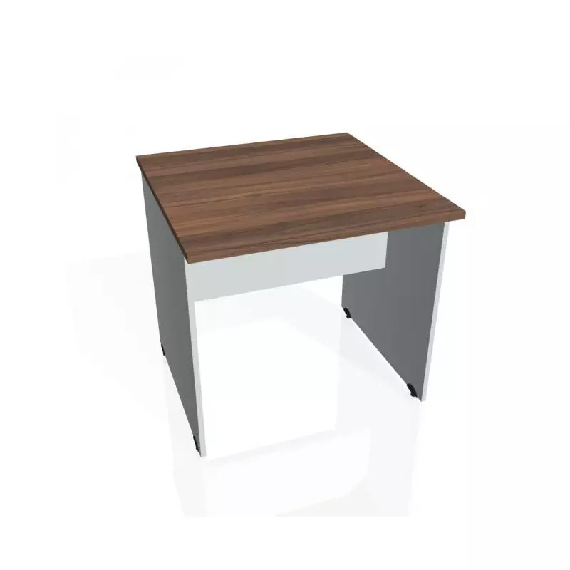 Rokovací stôl Gate, 80x75,5x80 cm, orech/sivá Rokovací stôl Gate, 80x75,5x80 cm, orech/sivá