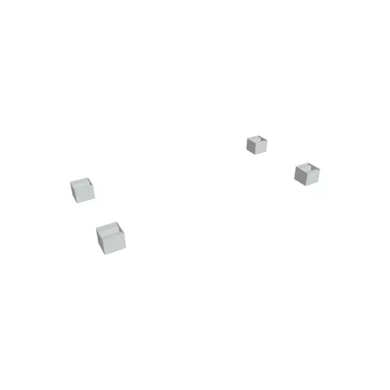 Rektifikačné nožičky, kovové, 5x5 cm, 4 ks Rektifikačné nožičky, kovové, 5x5 cm, 4 ks