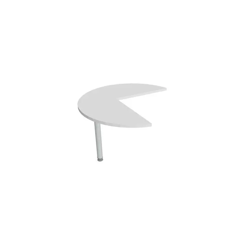 Doplnkový stôl Flex, ľavý, 100,0x75,5x(60x60) cm, biela/kov Doplnkový stôl Flex, ľavý, 100,0x75,5x(60x60) cm, biela/kov
