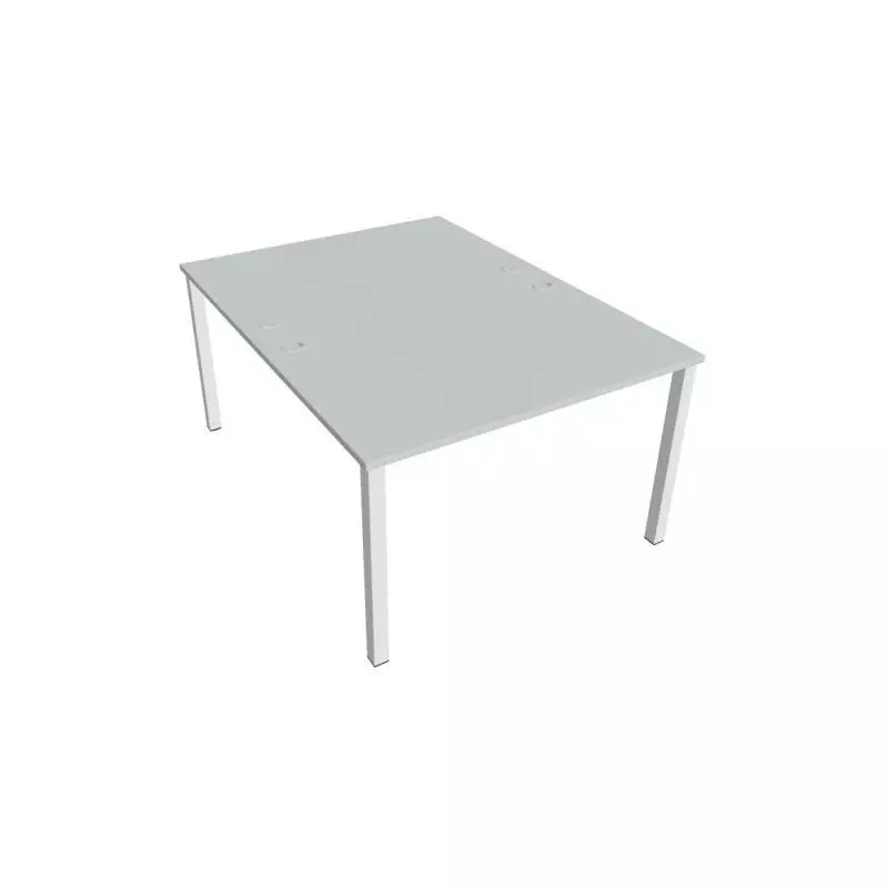 Pracovný stôl Uni, zdvojený, 120x75,5x160 cm, sivá/biela Pracovný stôl Uni, zdvojený, 120x75,5x160 cm, sivá/biela