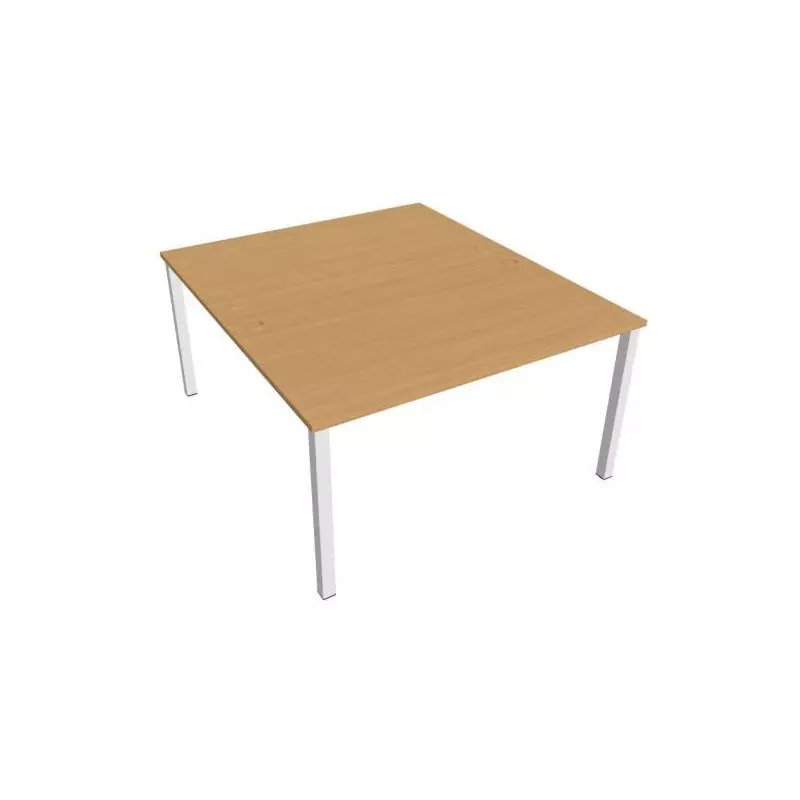 Pracovný stôl Uni, zdvojený, 140x75,5x160 cm, buk/biela Pracovný stôl Uni, zdvojený, 140x75,5x160 cm, buk/biela