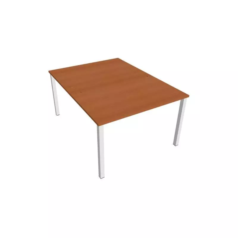 Pracovný stôl Uni, zdvojený, 140x75,5x160 cm, čerešňa/biela Pracovný stôl Uni, zdvojený, 140x75,5x160 cm, čerešňa/biela