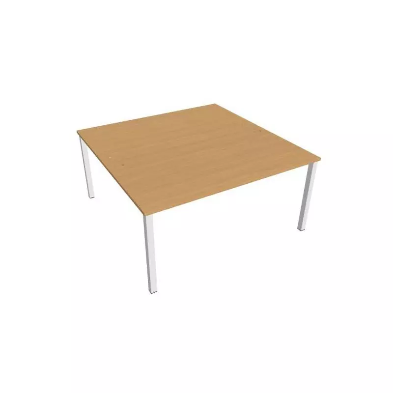 Pracovný stôl Uni, zdvojený, 160x75,5x160 cm, buk/biela Pracovný stôl Uni, zdvojený, 160x75,5x160 cm, buk/biela
