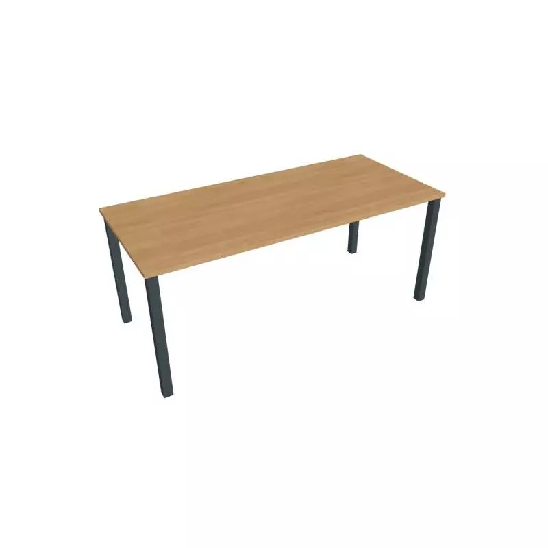 Rokovací stôl Uni, 180x75,5x80 cm, dub/čierna Rokovací stôl Uni, 180x75,5x80 cm, dub/čierna