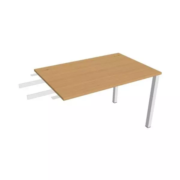 Pracovný stôl Uni, reťaziaci, 120x75,5x80 cm, buk/biela