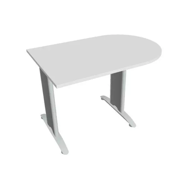 Doplnkový stôl Flex, 120x75,5x80 cm, biela/kov