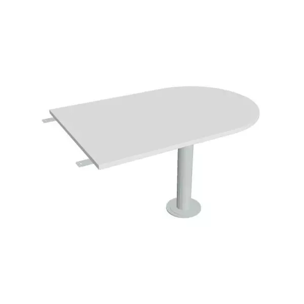 Doplnkový stôl Flex, 120x75,5x80 cm, biela/kov