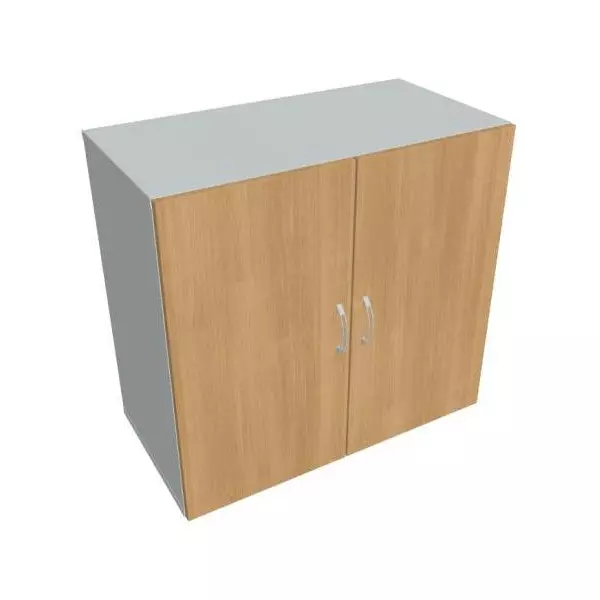Policová skrinka Drive, 80x74x42 cm, dub/sivá