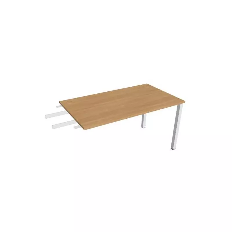 Pracovný stôl Uni, reťaziaci, 140x75,5x80 cm, dub/biela Pracovný stôl Uni, reťaziaci, 140x75,5x80 cm, dub/biela